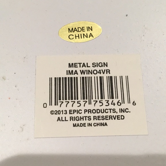 License Plate Style Metal Sign IMA WINO4VR wine - Picture 7 of 8